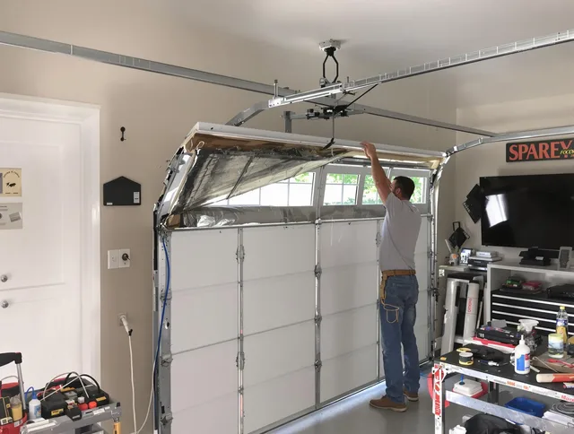 Garage door section replacement by Deltona Garage Door Repair in Deltona